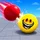 Official Ball VS Ball game icon showing a red spiked ball clashing with a yellow smiling ball on a tiled arena floor